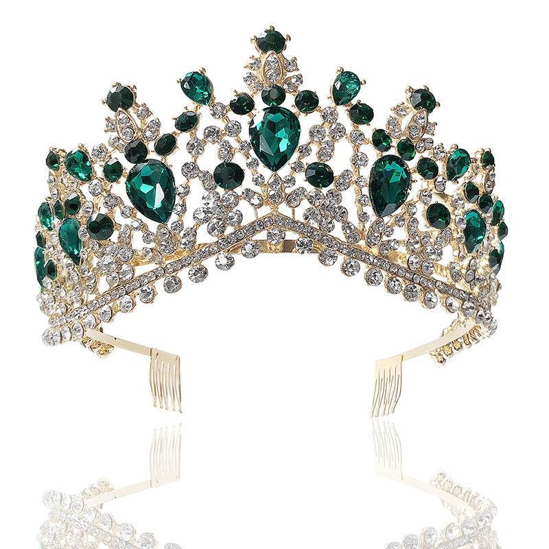 Baroque Rhinestone Bridal Crown - Elegant Headdress for Special Occasions - Buy Center