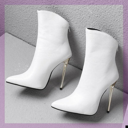 Buycenter Women's Stiletto Ankle Boots - Suede, Solid Color Styles - Buy Center
