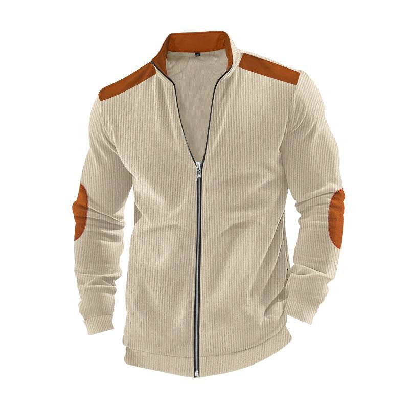 Trendy Color Block Cardigan - Zipper Long Sleeve Outerwear for 2025 - Buy Center