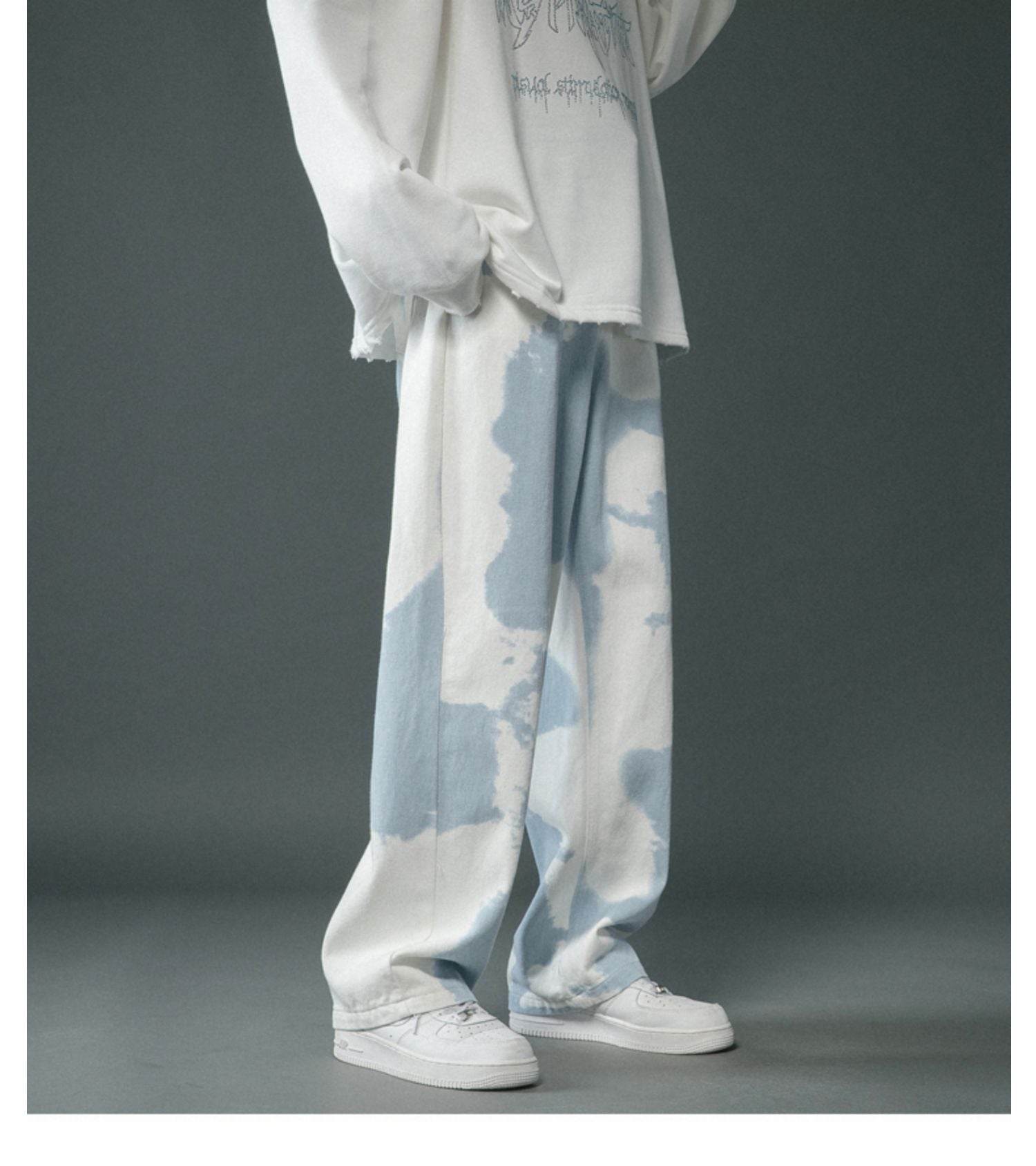 Trendy Tie-Dyed Denim Pants for Boys - Stylish Comfort & Modern Fit - Buy Center