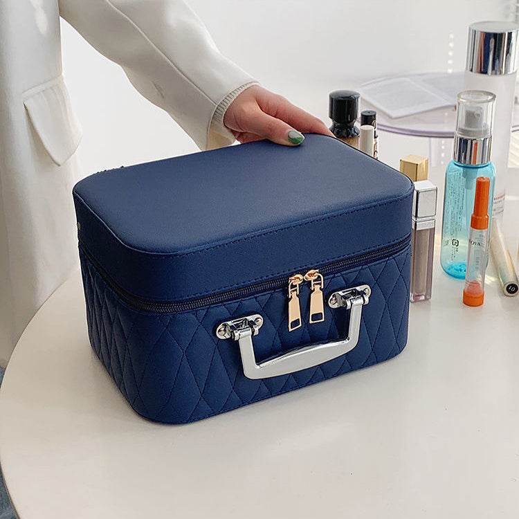 Buycenter Double-Layer Cosmetic Bag with Mirror - Large Capacity Storage - Buy Center
