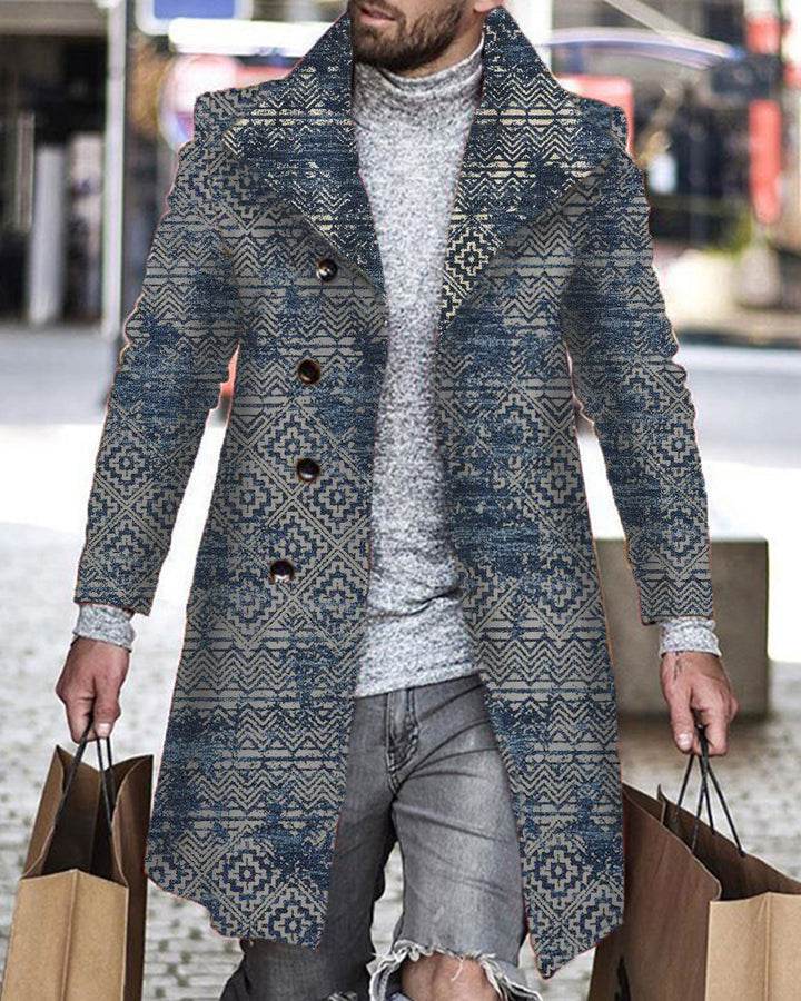 Men's Woolen Trench Coat - Stylish Stand Collar for Winter Fashion 2025 - Buy Center
