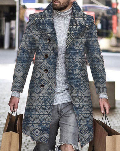 Men's Woolen Trench Coat - Stylish Stand Collar for Winter Fashion 2025 - Buy Center