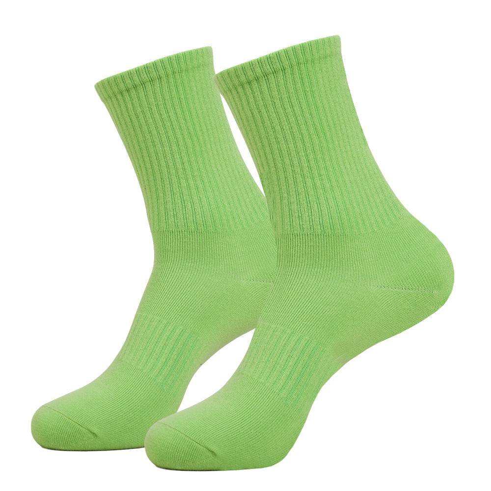 Mid-Calf Combed Cotton Sports Socks - Breathable & Sweat-Absorbent - Buy Center