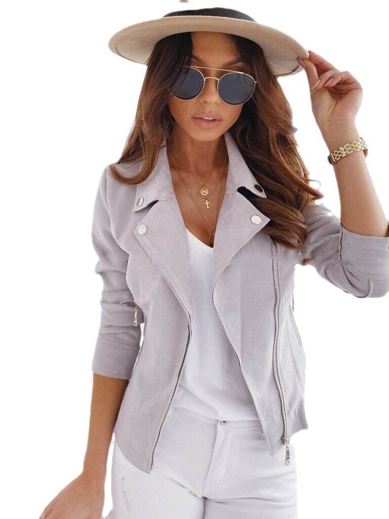 Stylish Women's Slim Fit Zip Jacket - Trendy Petal Sleeves in Four Colors - Buy Center