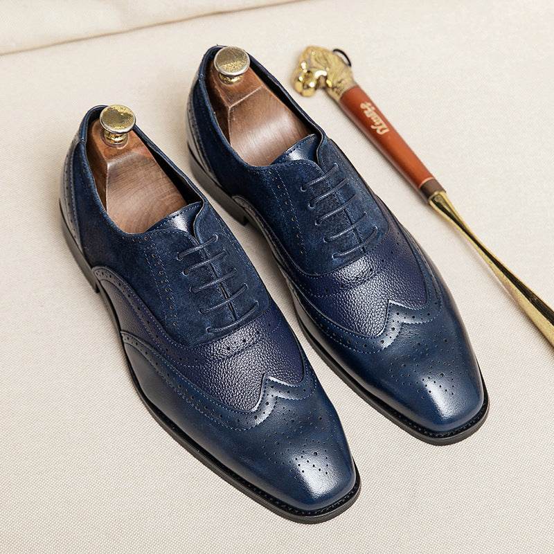 British Men's Lace-up Leather Shoes - Stylish & Comfortable Formal Footwear - Buy Center