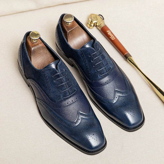 British Men's Lace-up Leather Shoes - Stylish & Comfortable Formal Footwear - Buy Center