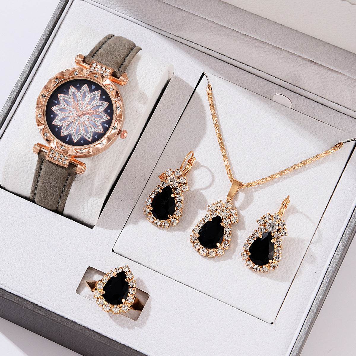 Buy Center Women's Quartz Watch Bracelet Set - Casual Style & Matching Jewelry - Buy Center