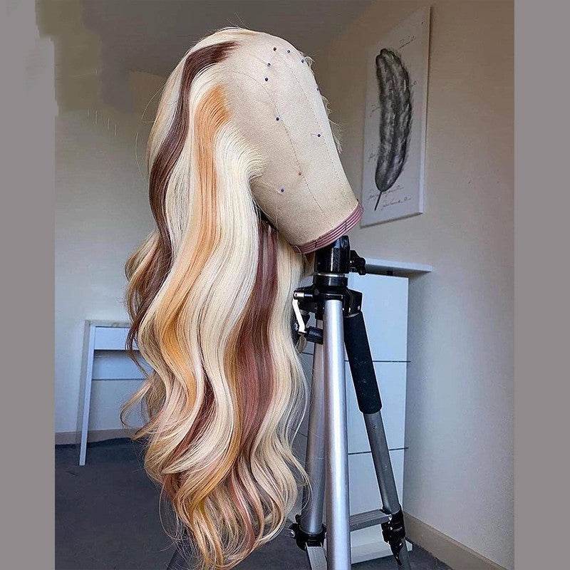 Nabeauty Brown Blonde Human Hair Wig - 22-28 Inch, Pre-Plucked Lace - Buy Center