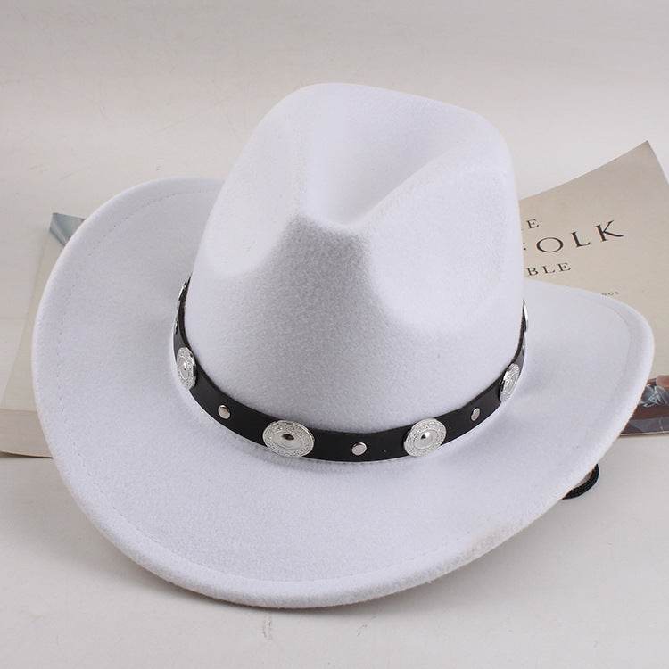 European & American Woolen Cowboy Hat - Stylish Adjustable Fit for All - Buy Center