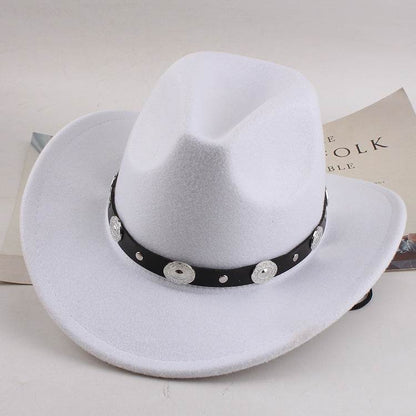 European & American Woolen Cowboy Hat - Stylish Adjustable Fit for All - Buy Center