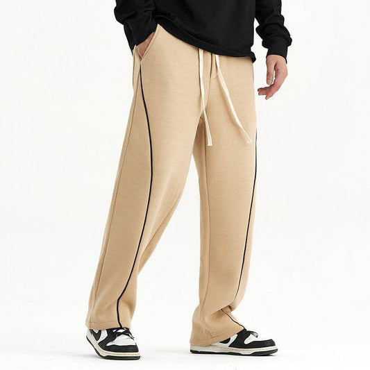 Fall-Winter Velvet Knit Sweater & Straight Slacks - Cozy Sports Style - Buy Center
