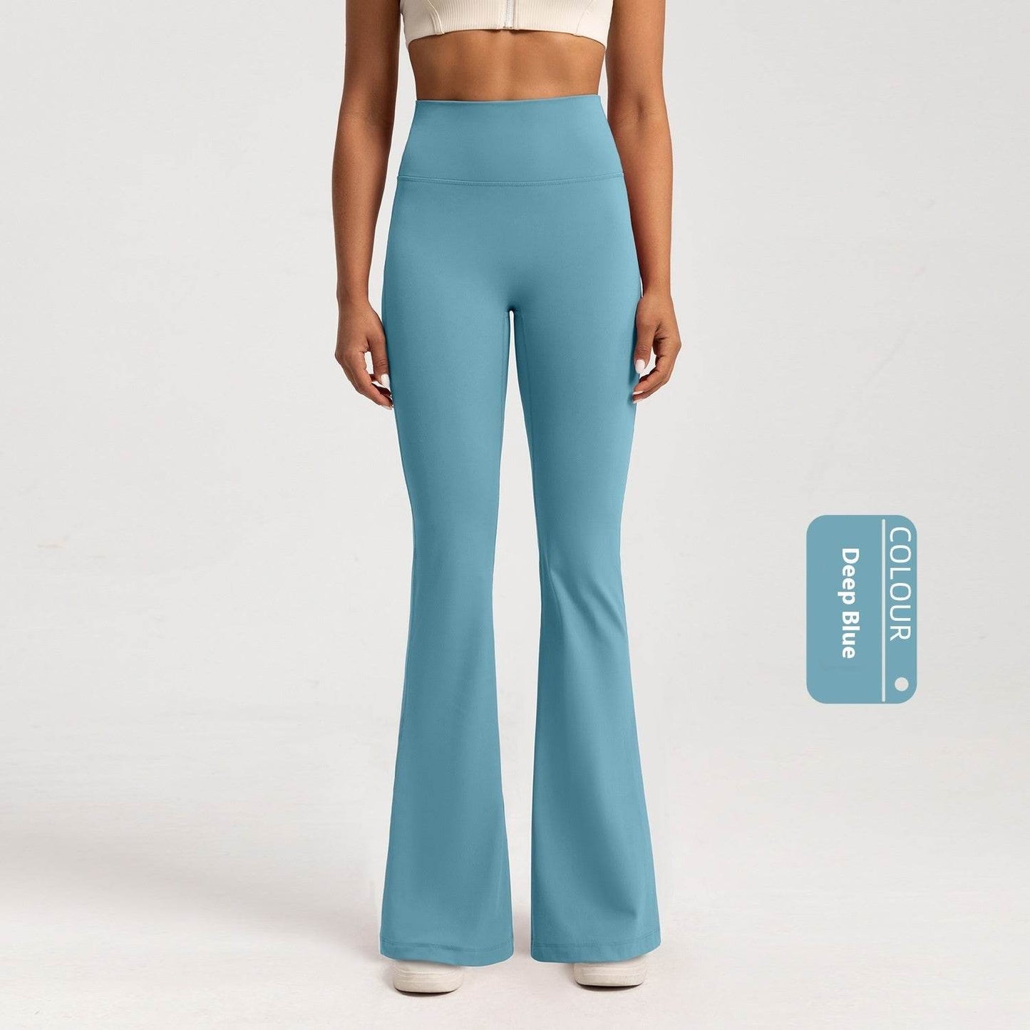 Fleece-Lined High Waist Bell-Bottom Pants - Stylish Wide Leg Design - Buy Center