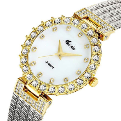 Buycenter Women's Waterproof Quartz Watch - Fashionable Copper Band - Buy Center