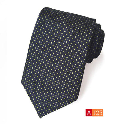 Buycenter Men's Jacquard Tie - Classic Black Stylish Formal Accessory - Buy Center