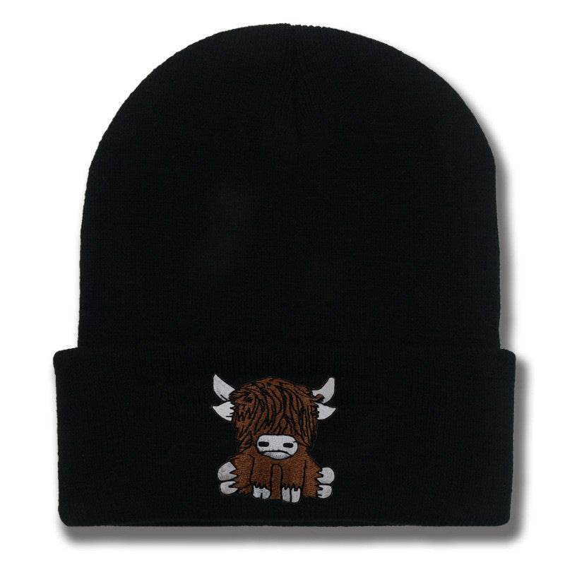 Cartoon Long Hair Yak Knitted Hat - Stylish and Warm Winter Fashion - Buy Center