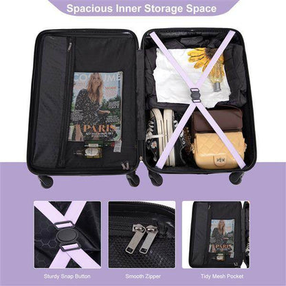 3-Piece ABS Luggage Set with TSA Lock & 360° Spinner Wheels - Buy Center