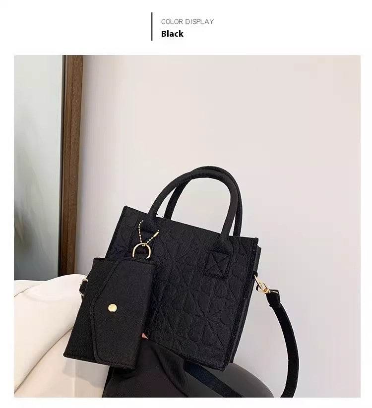 Buycenter Women's Fashion Felt Handbag - Stylish Small Shoulder Bag - Buy Center