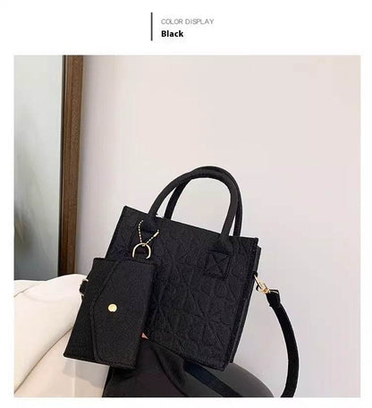 Buycenter Women's Fashion Felt Handbag - Stylish Small Shoulder Bag - Buy Center