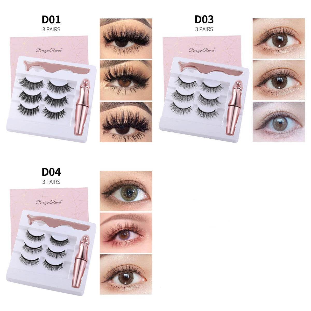 Natural Magnetic Eyeliner & False Eyelashes Set - Easy, No Glue Application - Buy Center