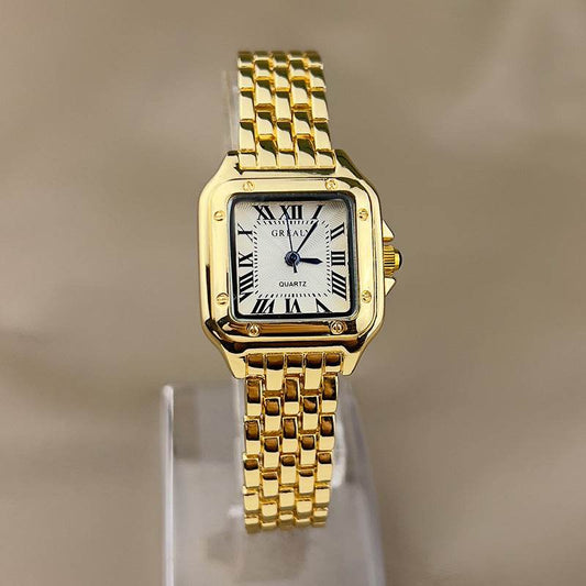 Elegant Steel Strip Roman Scale Watch - Women's Premium European Design - Buy Center