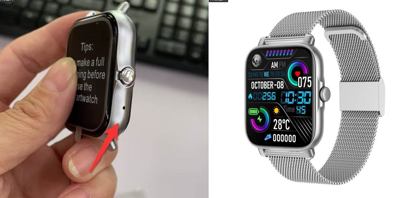 Stylish Magnetic Charging Smartwatch for Women - Premium Sports Timepiece - Buy Center