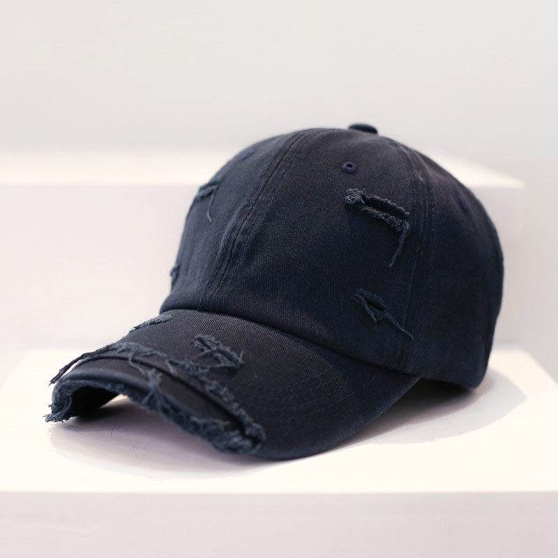 Buycenter Men's Ripped Baseball Cap - Vintage Hip Hop Style, Multiple Colors - Buy Center