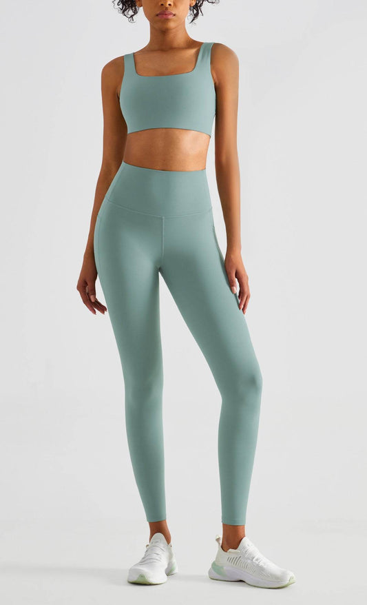 Buycenter High Waisted Yoga Pants for Women - Peach Lift, Black/Blue Options - Buy Center