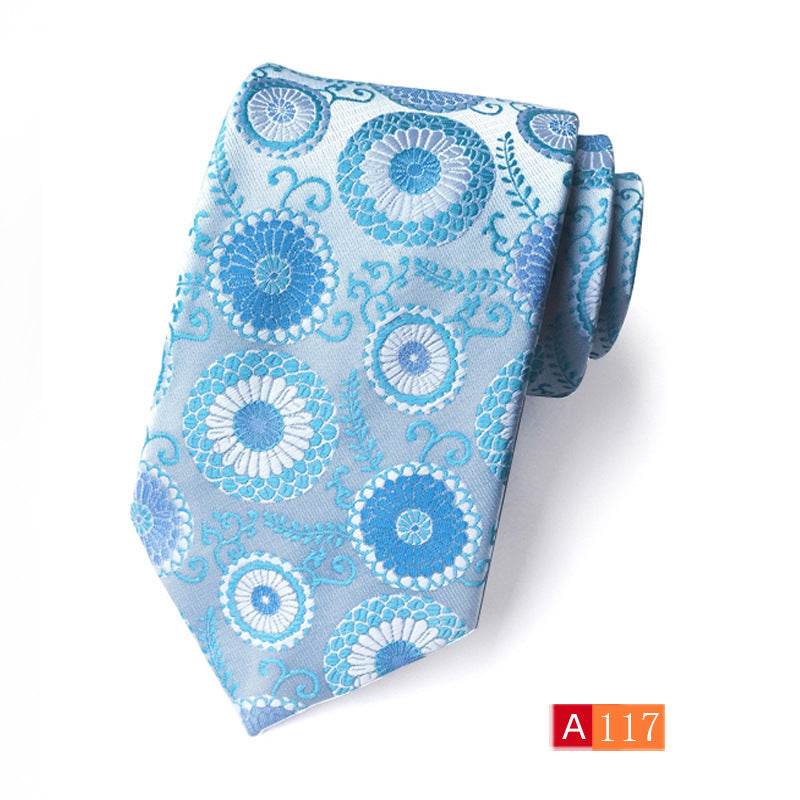 Buycenter Men's Jacquard Tie - Classic Black Stylish Formal Accessory - Buy Center