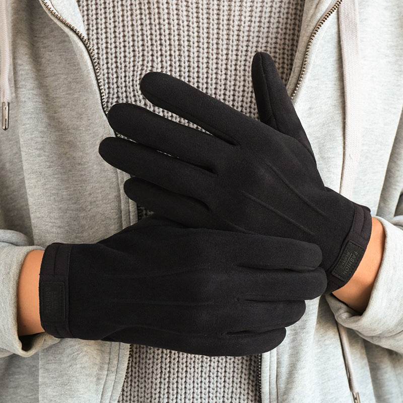 Men's Winter Gloves - Fleece-Lined, Touch Screen, Windproof Dralon Style - Buy Center