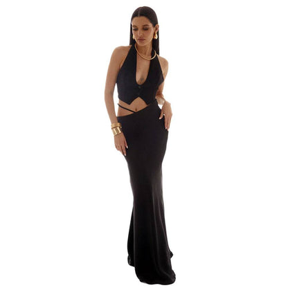 Elegant Solid Color Bodycon Maxi Skirt - Trendy & Chic for 2025 - Buy Center