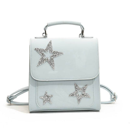 Buycenter Women's Sequin Star Backpack - Fashionable PU & Wear-Resistant - Buy Center