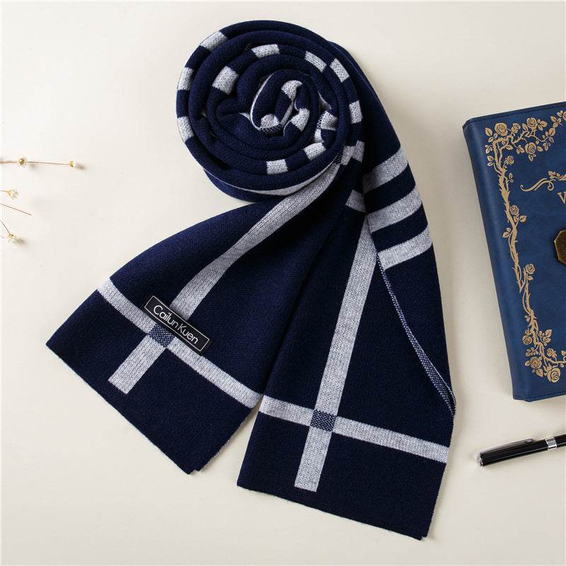 Trendy Warm Knitted Bib Scarf - Premium Wool for Stylish Winter Comfort - Buy Center