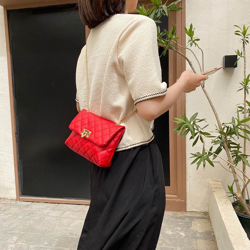 All-Match Diamond Chain Shoulder Bag - Stylish Crossbody for Modern Women - Buy Center