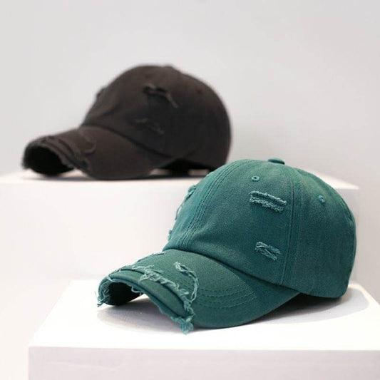 Buycenter Men's Ripped Baseball Cap - Vintage Hip Hop Style, Multiple Colors - Buy Center