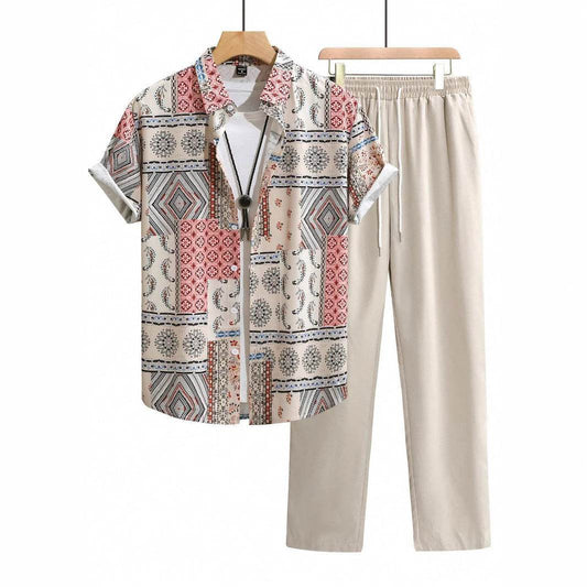 Ethnic Style Casual Shirt & Trousers Suit for Men - Premium Comfort & Style - Buy Center
