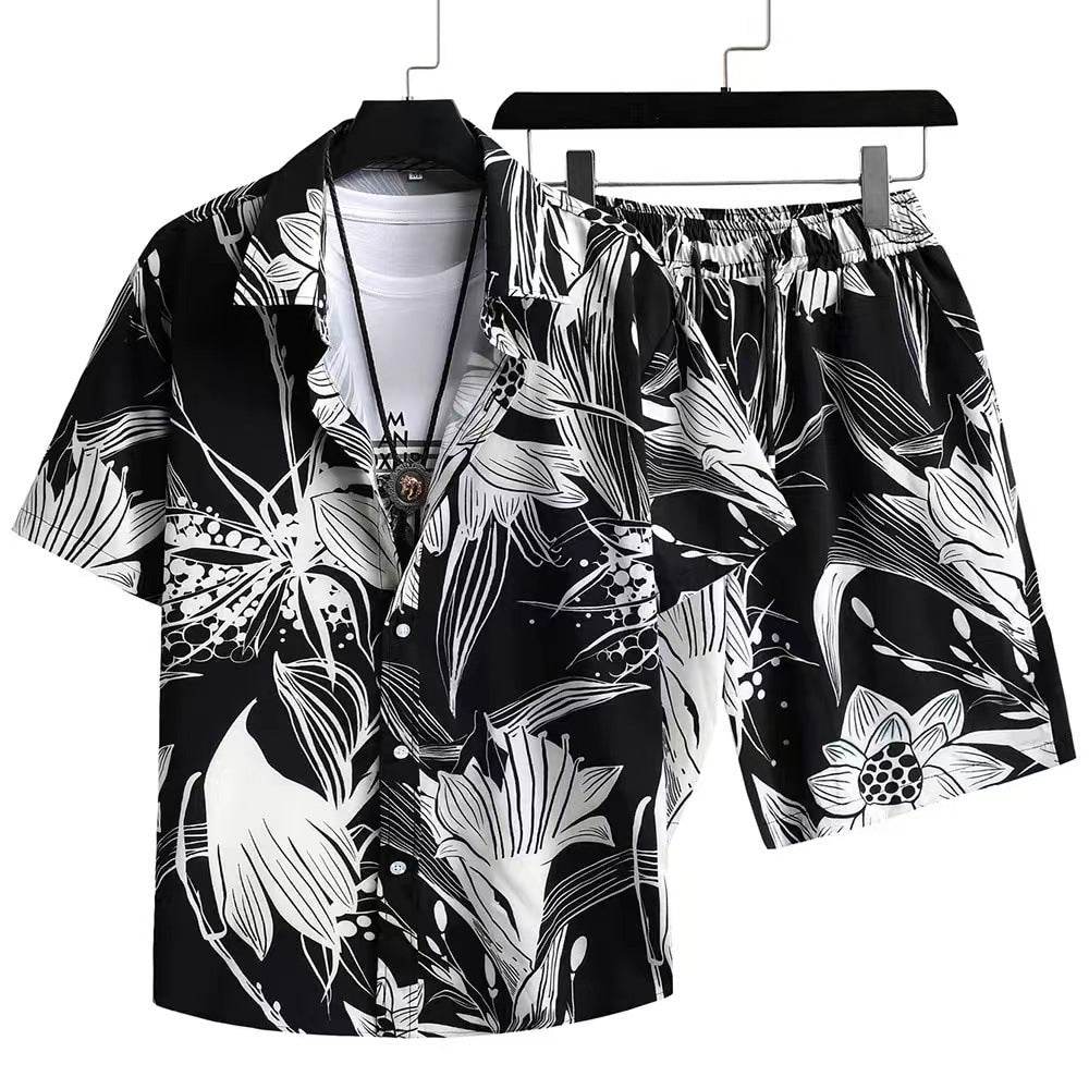 Men's Casual 3D Digital Print Hawaii Suit - Stylish Short Sleeve Shirt & Shorts - Buy Center