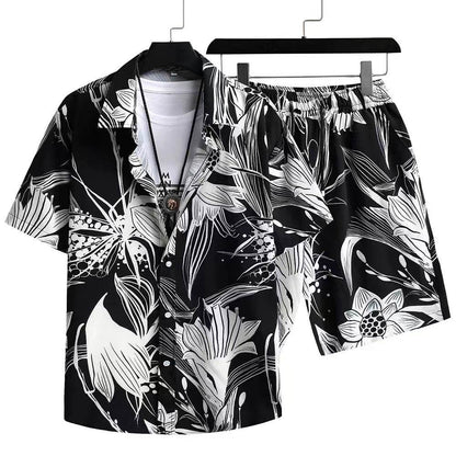 Men's Casual 3D Digital Print Hawaii Suit - Stylish Short Sleeve Shirt & Shorts - Buy Center
