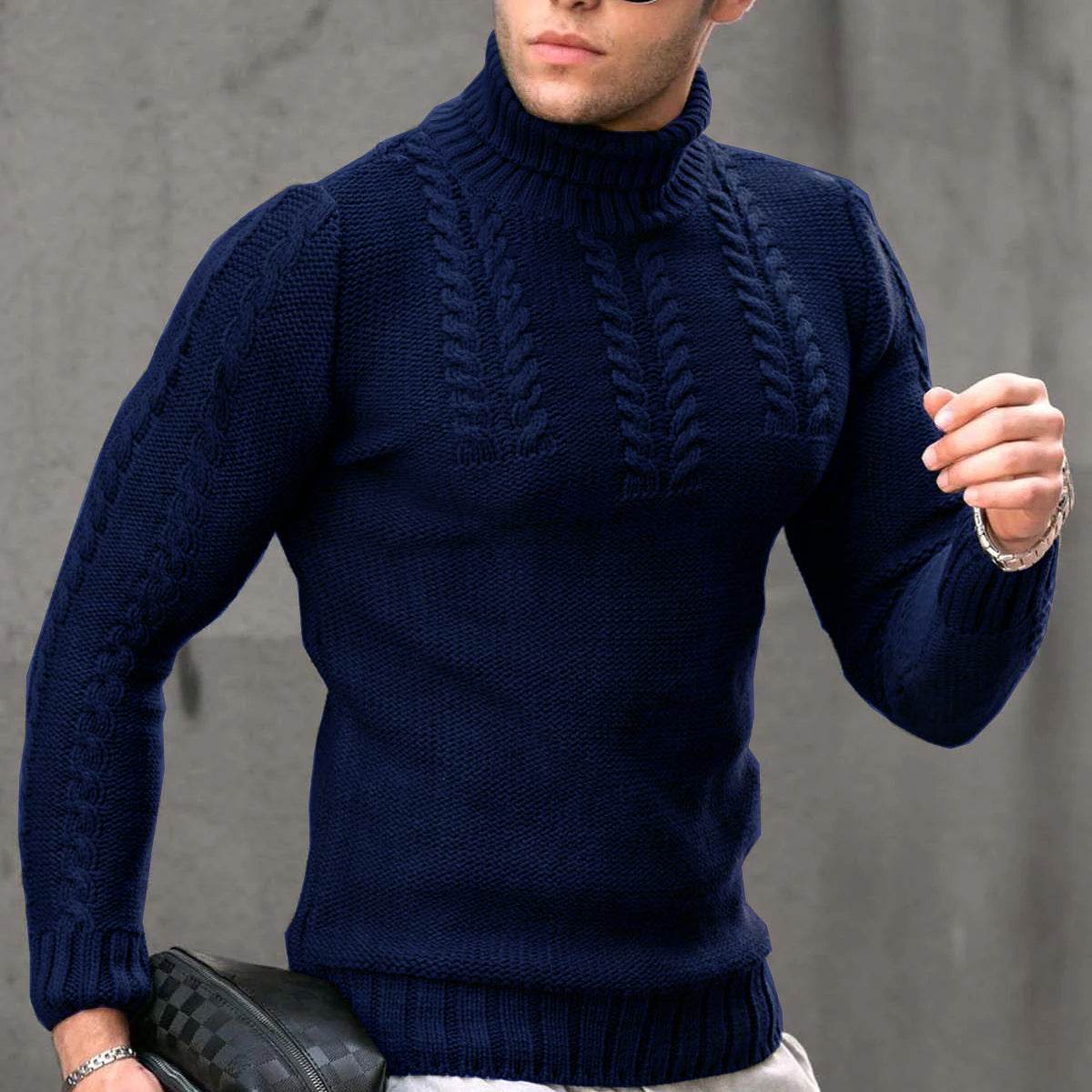 Buycenter Men's Turtleneck Sweater - Thermal Long-Sleeve for Winter - Buy Center