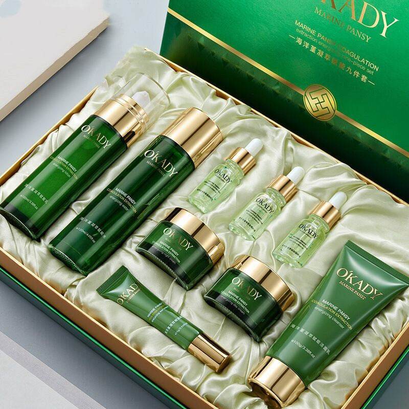 Marine Aloe Vera Skin Care Set - Hydrating Lotion & Brightening Mask - Buy Center