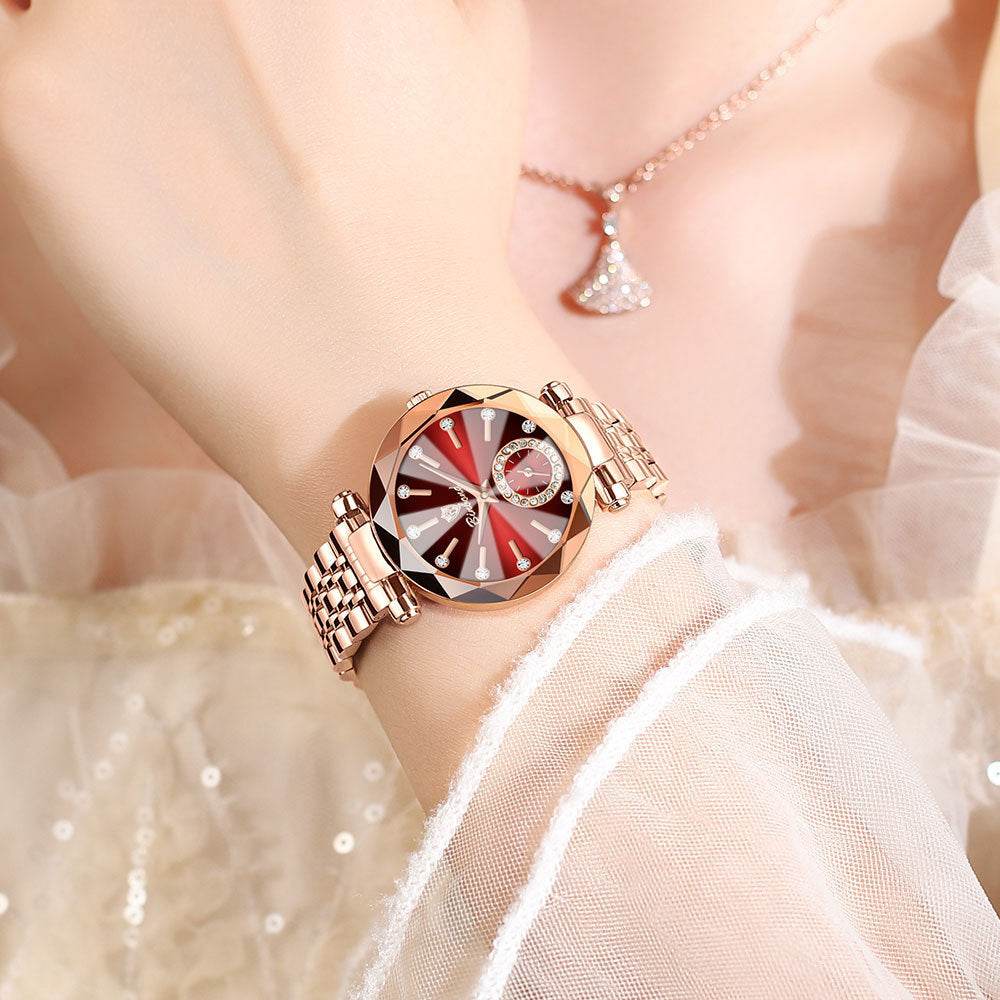 Niche Women's Waterproof Quartz Watch - Stylish Rose Gold Design 2025 - Buy Center
