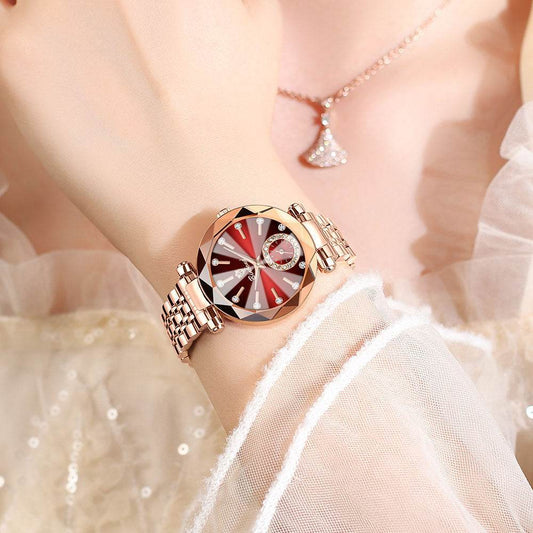 Niche Women's Waterproof Quartz Watch - Stylish Rose Gold Design 2025 - Buy Center