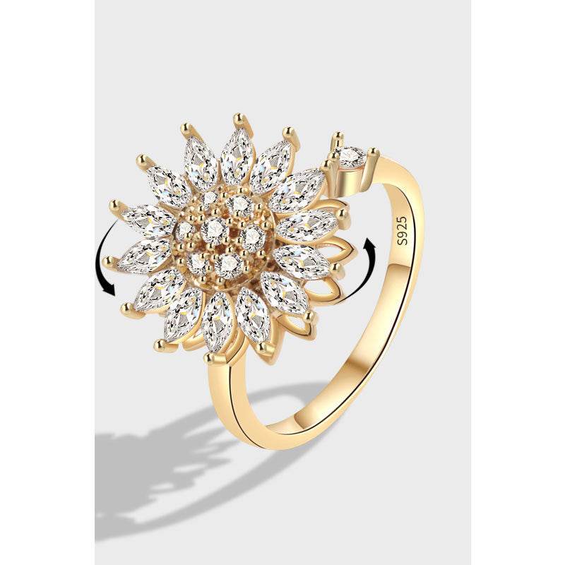 Buy Center S925 Sterling Silver Ring for Women - Adjustable Daisy Design - Buy Center