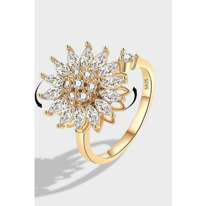 Buy Center S925 Sterling Silver Ring for Women - Adjustable Daisy Design - Buy Center