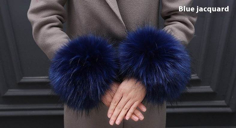Imitation Rabbit Hair Wristband Cuffs - Cozy & Stylish Winter Accessory - Buy Center