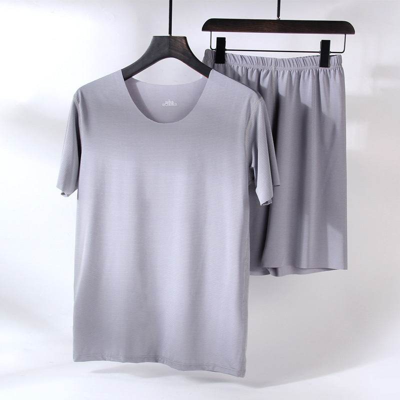 Men's Home Wear Short Sleeve Suit - Stylish, Comfortable Sleep Set - Buy Center