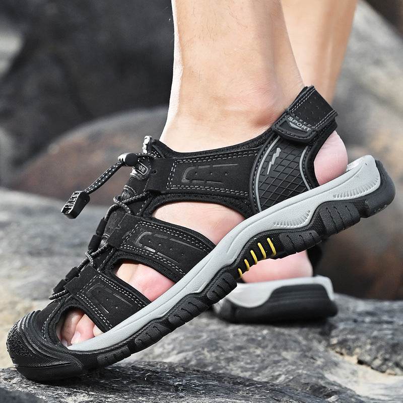 Men's Plus Size Sandals - Premium Brown & Black Casual Summer Footwear - Buy Center