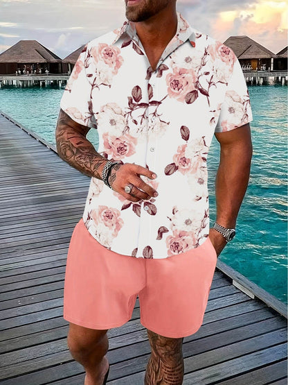 Coconut Tree 3D Printed Suit - Men’s Trendy Summer Casual Outfit - Buy Center