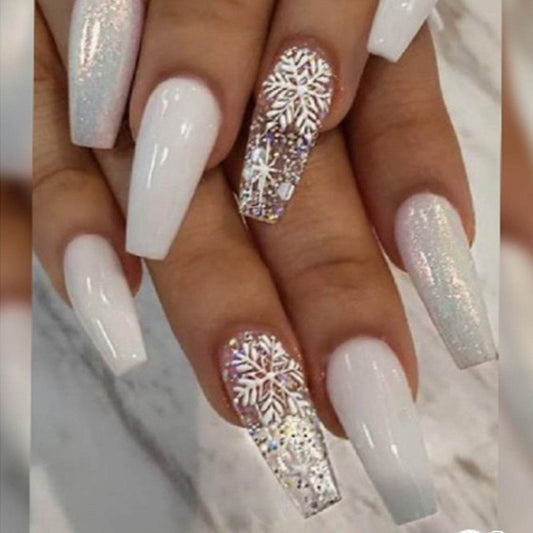 Ice Glitter Ballet Nail Art Stickers - 24-Piece Elegant Set for Stylish Designs - Buy Center