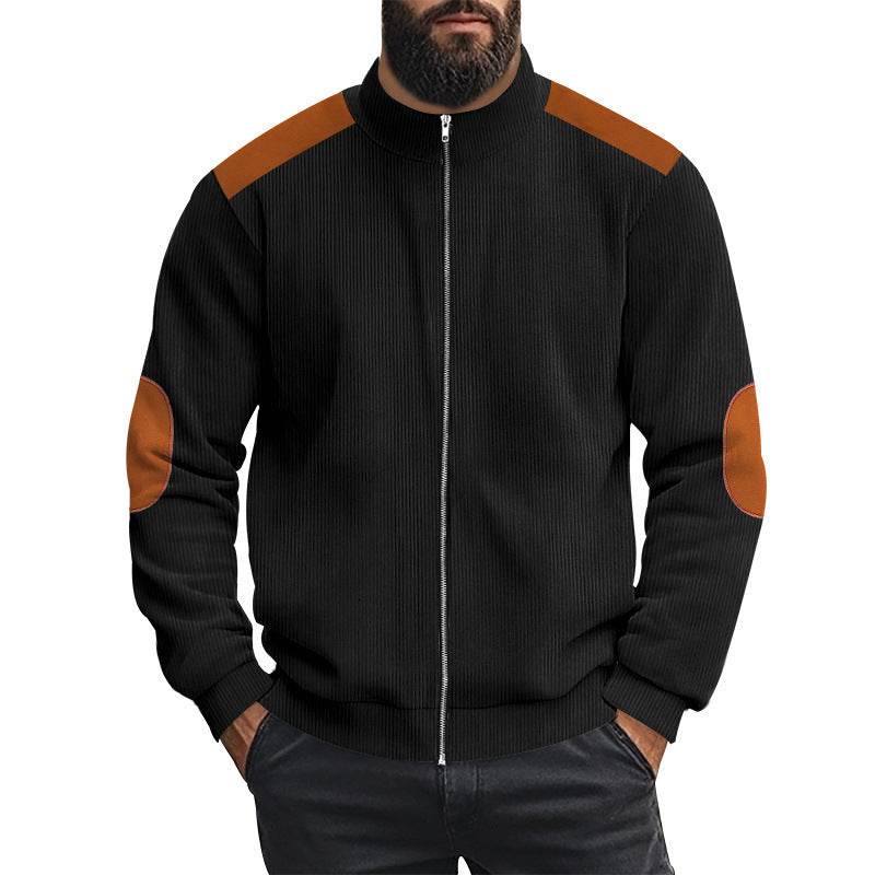 Trendy Color Block Cardigan - Zipper Long Sleeve Outerwear for 2025 - Buy Center